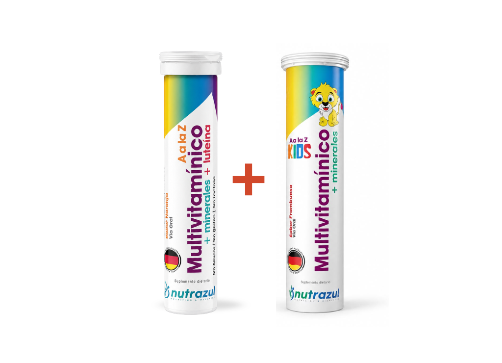 Multivitaminas AZ + Minerales + luteína y Multivitaminas AZ Kids + minerales