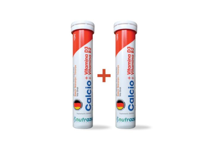 Pack 2 Calcio + Vitamina D3 + B2 NUTRAZUL